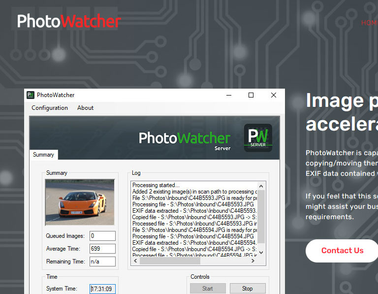 PhotoWatcher - Homepage